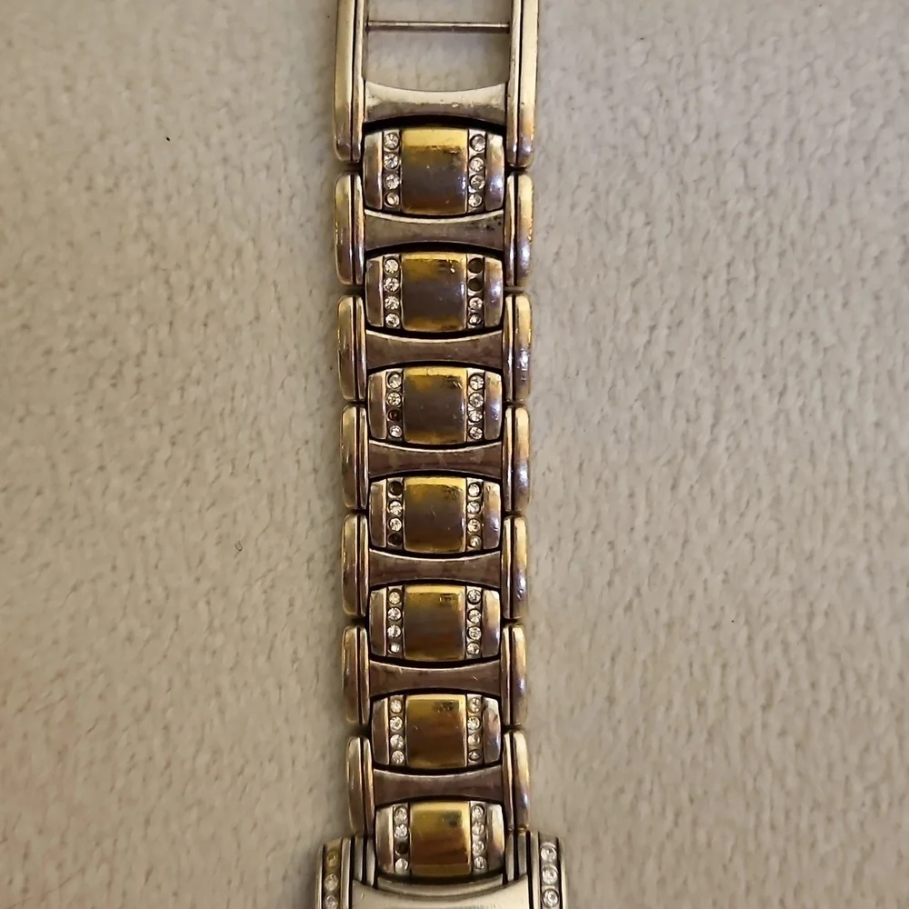 Vtg BRIGHTON 1990s Turin Silver and Gold Two-Tone Watch